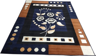 KAYNAT CARPET Dark Blue Acrylic Carpet(6 cm,  X 8 cm, Rectangle)