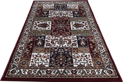 Shag Weaving Multicolor Silk Carpet(4 ft,  X 6 ft, Rectangle)
