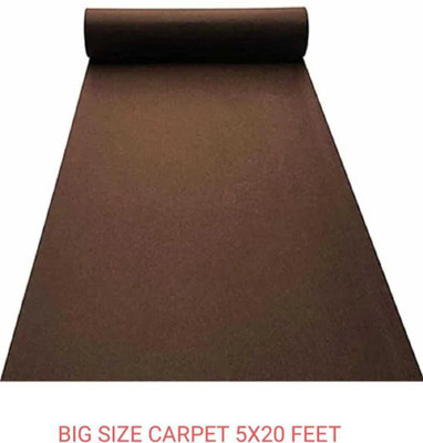 KAYNAT CARPET Brown Nylon Carpet(5 Feet,  X 20 Feet, Rectangle)