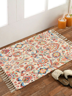 HOMADORN Multicolor Polyester Dhurrie(2 ft,  X 3 ft, Rectangle)