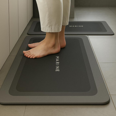 DINEDUST Rubber Floor Mat(marine, Pack of 2, Large)