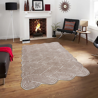 Multitex Gold Polyester Carpet(150 cm,  X 60 cm, Rectangle)