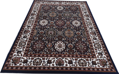 Shag Weaving Blue Silk Carpet(3 ft,  X 5 ft, Rectangle)
