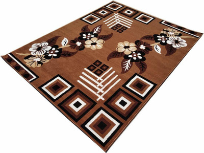 SM Handloom CARPET Gold Silk Carpet(3 ft,  X 5 ft, Rectangle)