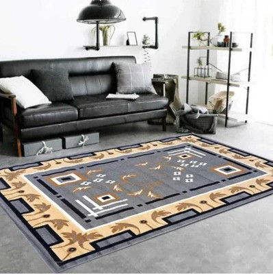 BhCarpet Grey Acrylic Carpet(5 ft,  X 7 ft, Rectangle)