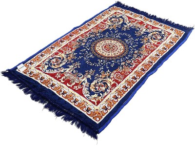 HOMESTIC Blue Velvet Carpet(3 ft,  X 4 ft, Rectangle)