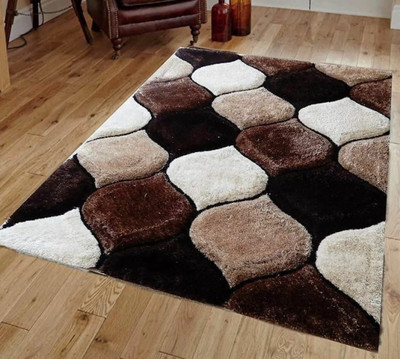 shopgallery Multicolor Polyester Carpet(5 ft,  X 7 ft, Rectangle)