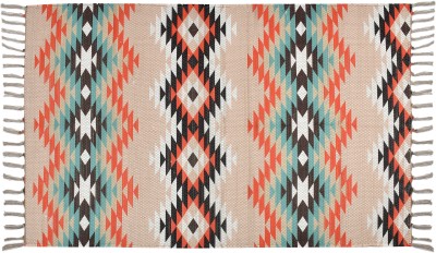GENIUS HOMS Multicolor Cotton, Polyester Carpet(5 ft,  X 7 ft, Rectangle)