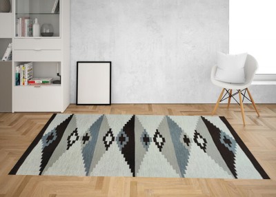 Prashia Collection Brown, Beige Wool Carpet(150 cm,  X 200 cm, Rectangle)