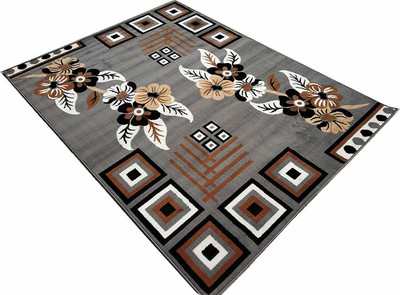 HASSANCARPETS 5 cm  X 7 cm Acrylic Carpet(Rectangle, Multicolor)