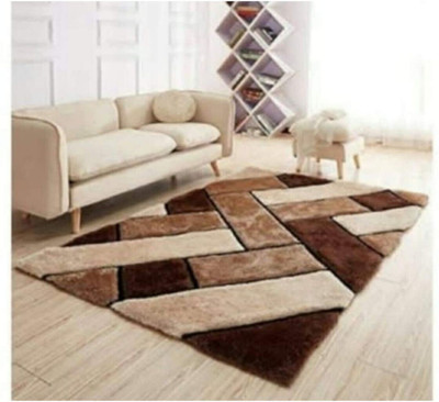 RM Handloom Multicolor Polyester Carpet(4 ft,  X 6 ft, Rectangle)