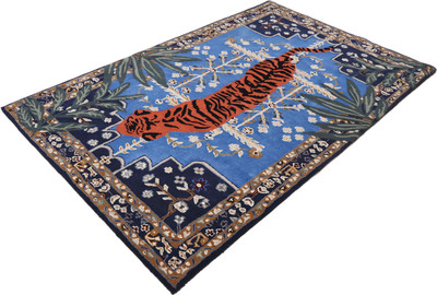 Raj International 304 cm  X 243 cm Wool Area Rug(Rectangle, Multicolor)