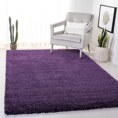 Shag Weaving Purple Polyester Runner(60 cm,  X 180 cm, Rectangle)