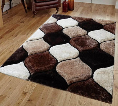 HAADI 152 cm  X 91 cm Polyester Carpet(Rectangle, Multicolor)