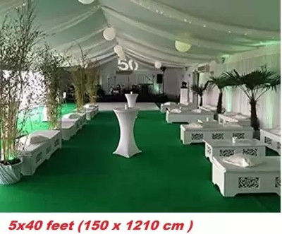 Acarpet Green Synthetic Carpet(5 ft,  X 40 ft, Rectangle)