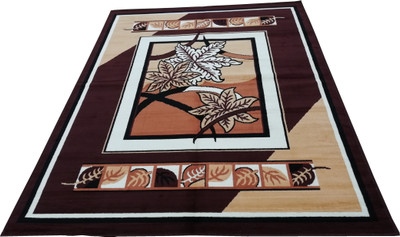 Sana Carpet Brown Silk Carpet(5 ft,  X 7 ft, Rectangle)