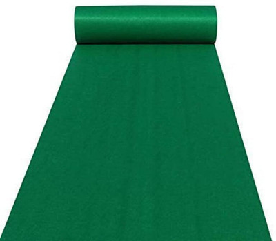 Kavi Handloom Green Polyester Carpet(152.4 cm,  X 4419.6 cm, Rectangle)