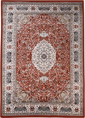 FAIZCARPET Red Polypropylene Carpet(153 cm,  X 214 cm, Rectangle)