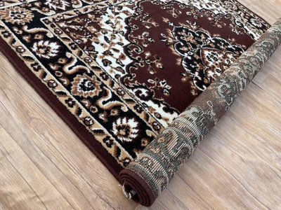 ato 150 cm  X 210 cm Acrylic Carpet(Rectangle, Brown)