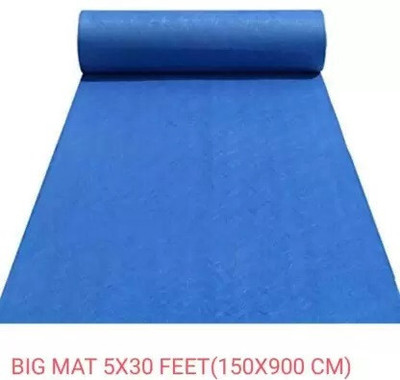 Acarpet Blue Synthetic Carpet(5 ft,  X 30 ft, Rectangle)