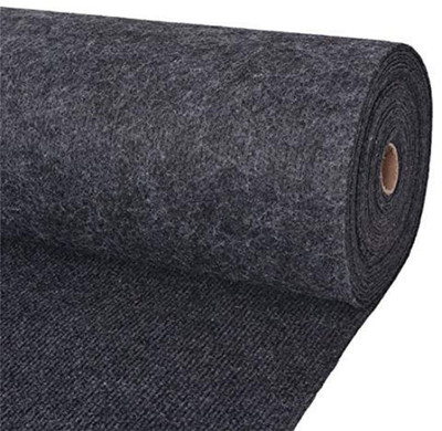 HR CARPET Grey Synthetic Carpet(6 ft.,  X 5 ft., Rectangle)