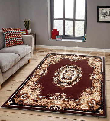 KAYNAT CARPET 5 Feet  X 7 Feet Acrylic Carpet(Rectangle, Maroon)