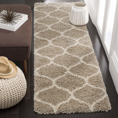 BhCarpet Gold Polyester Runner(2 ft,  X 6 ft, Rectangle)