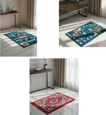 ADIB CARPET 30 cm  X 50 cm Acrylic Runner(Rectangle, Multicolor)