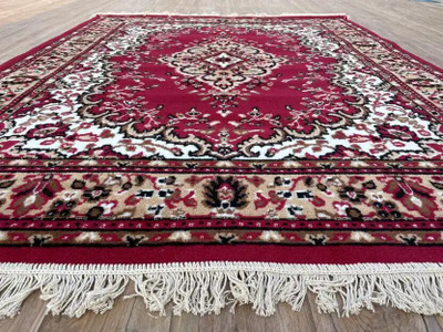 ato 90 cm  X 150 cm Acrylic Carpet(Rectangle, Red)