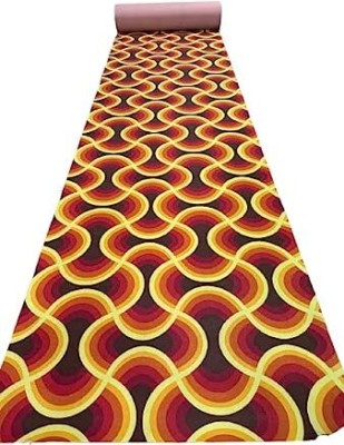 Ahamad Yellow, Brown Acrylic Carpet(3 ft,  X 5 ft, Rectangle)