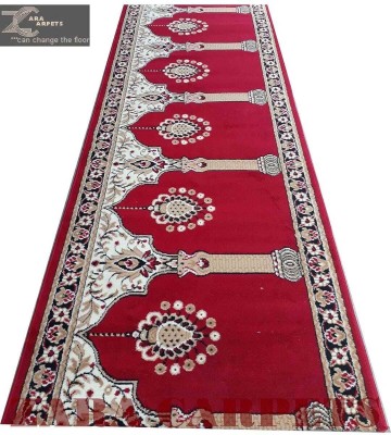 KAYNAT CARPET Red, White Acrylic, Wool Carpet(120 cm,  X 900 cm, Rectangle)
