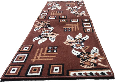 BhCarpet Brown Acrylic Runner(1 ft,  X 5 ft, Rectangle)