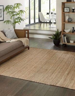 A S R Beige Jute Carpet(120 cm,  X 180 cm, Rectangle)