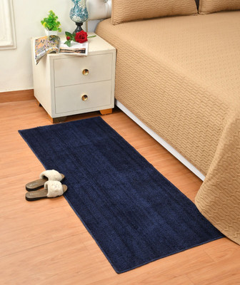 SPA Furnishing 6 cm  X 2 cm Polypropylene Carpet(Rectangle, Dark Blue)