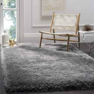 AyanCarpets Grey Polyester Carpet(2 ft,  X 3 ft, Rectangle)