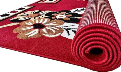 CHAUDHARYCARPET 152 cm  X 210 cm Acrylic Carpet(Rectangle, Red)