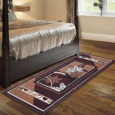 ADIB CARPET 60 cm  X 160 cm Silk Runner(Rectangle, Brown)