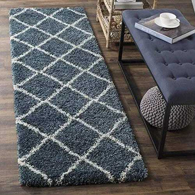 YOURAG Blue, White Acrylic Runner(2 cm,  X 5 cm, Rectangle)
