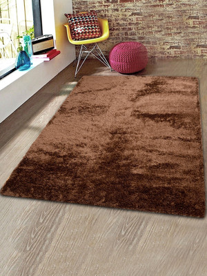 Saral Home Maroon Polyester Carpet(150 cm,  X 210 cm, Rectangle)