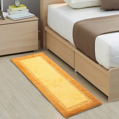 Saral Home Yellow Polyester Runner(1 ft,  X 4 ft, Rectangle)