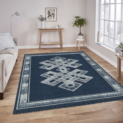 VAS COLLECTIONS Multicolor Chenille Carpet(5 cm,  X 7 cm, Rectangle)