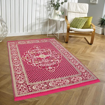 Nirmal Home Pink Cotton Carpet(152.4 cm,  X 213.36 cm, Rectangle)
