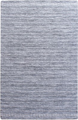 The Rug Republic White, Black Wool, Cotton Area Rug(8 ft,  X 10 ft, Rectangle)
