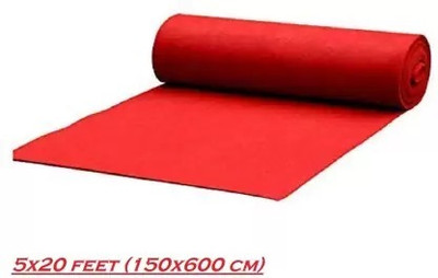 AFASHANA Red Nylon Carpet(152 cm,  X 213 cm, Rectangle)