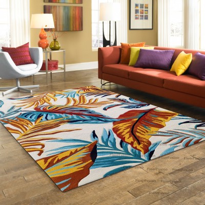 FloorFusion Multicolor Wool Carpet(121.92 cm,  X 182.88 cm, Rectangle)
