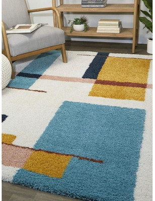 shopgallery Multicolor Polyester Carpet(92 cm,  X 153 cm, Rectangle)