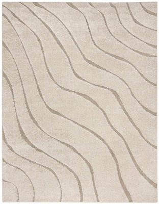 Acarpet Beige Polyester Carpet(5 ft,  X 7 ft, Rectangle)