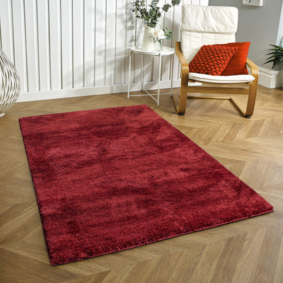 Acarpet Maroon Polyester Carpet(120 cm,  X 180 cm, Rectangle)