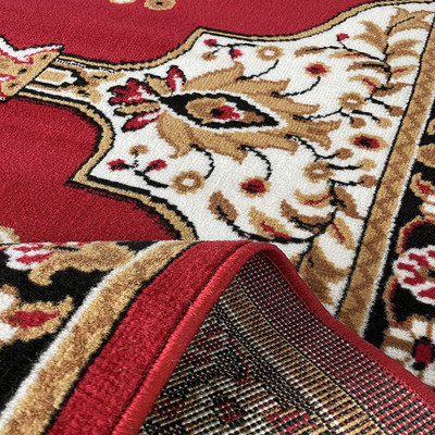 Shag Weaving Red Silk Carpet(4 ft,  X 20 ft, Rectangle)