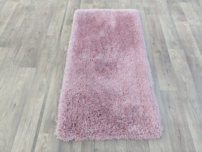 Shag Weaving Pink Polyester Carpet(2 ft,  X 4 ft, Rectangle)